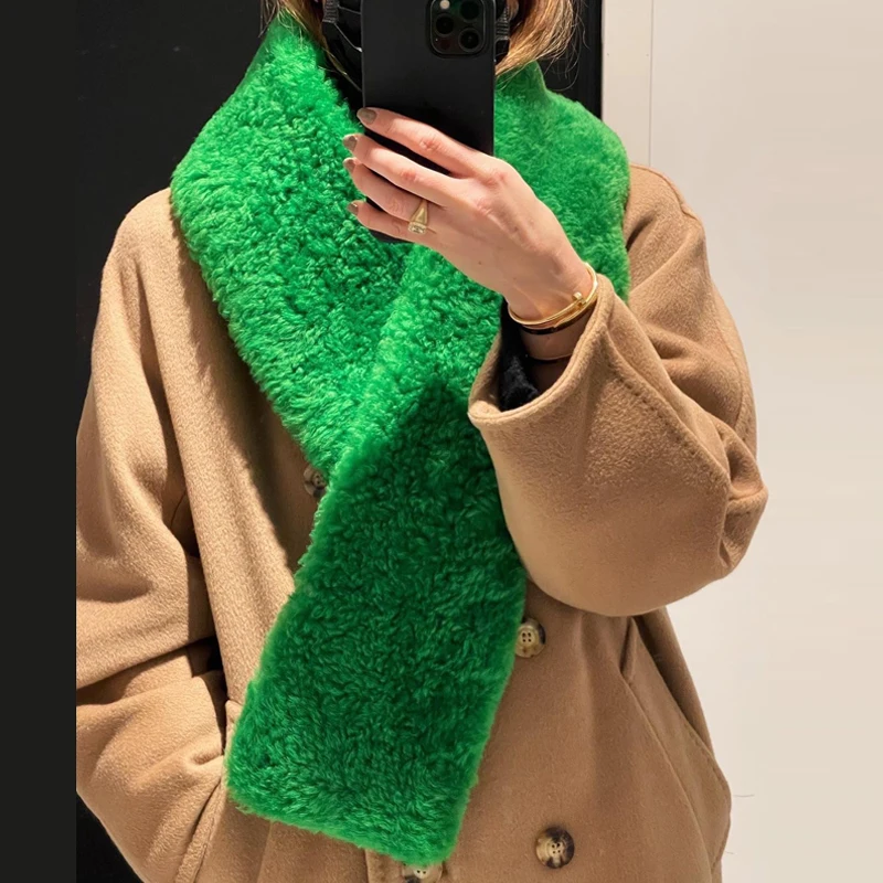 Echarpe-chale-en-fourrure-d'agneau-pour-femme-mode-hiver-Epaisse-et-chaude-flocage-a-particules-polyvalente-couleur-vert-blogger-longue-et-rectangulaire-assortie-a-tout