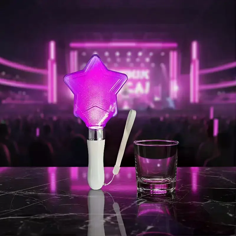 Mini Star Heart Lightstick LED Glow Stick for Music Concerts Party Halloween Birthday Event Souvenirs