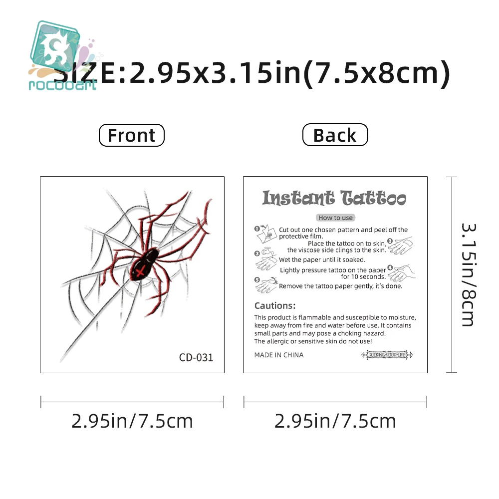4 قطعة أحدث 2025 جديد كول العنكبوت الوشم هالوين الحشرات واقعية العنكبوت الوشم المؤقت للرجل النساء الأولاد