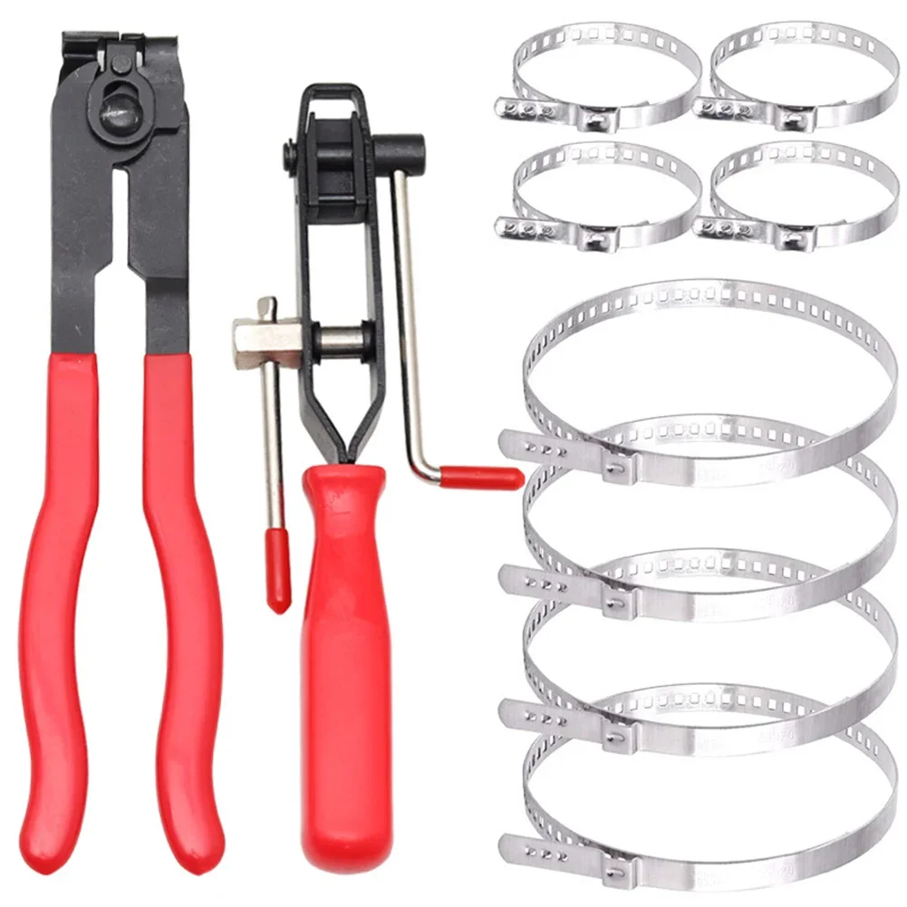 CV Boot Banding Straps CV Boot Clamp Tool Kit Adjustable Length Durability High Toughness Non-magnetic Stainless Steel