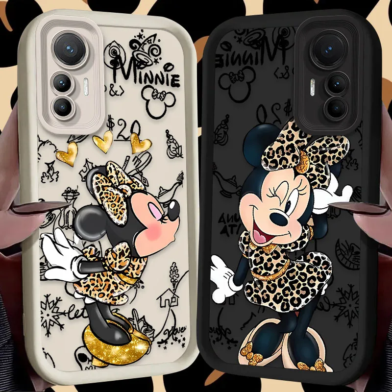 Case for Xiaomi 14T 13T 12T 11T 13 12 11 Lite 5G NE POCO X6 X5 F6 F5 F3 X4 GT X3 NFC M5S C65 M6 Pro Disney Leopard Print Minnie