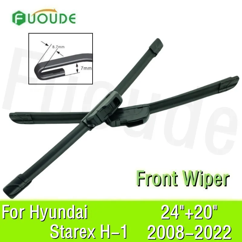 

Wiper Blade For Hyundai Starex H-1 24"+20" Car Windshield Windscreen Rubber 2008-2022