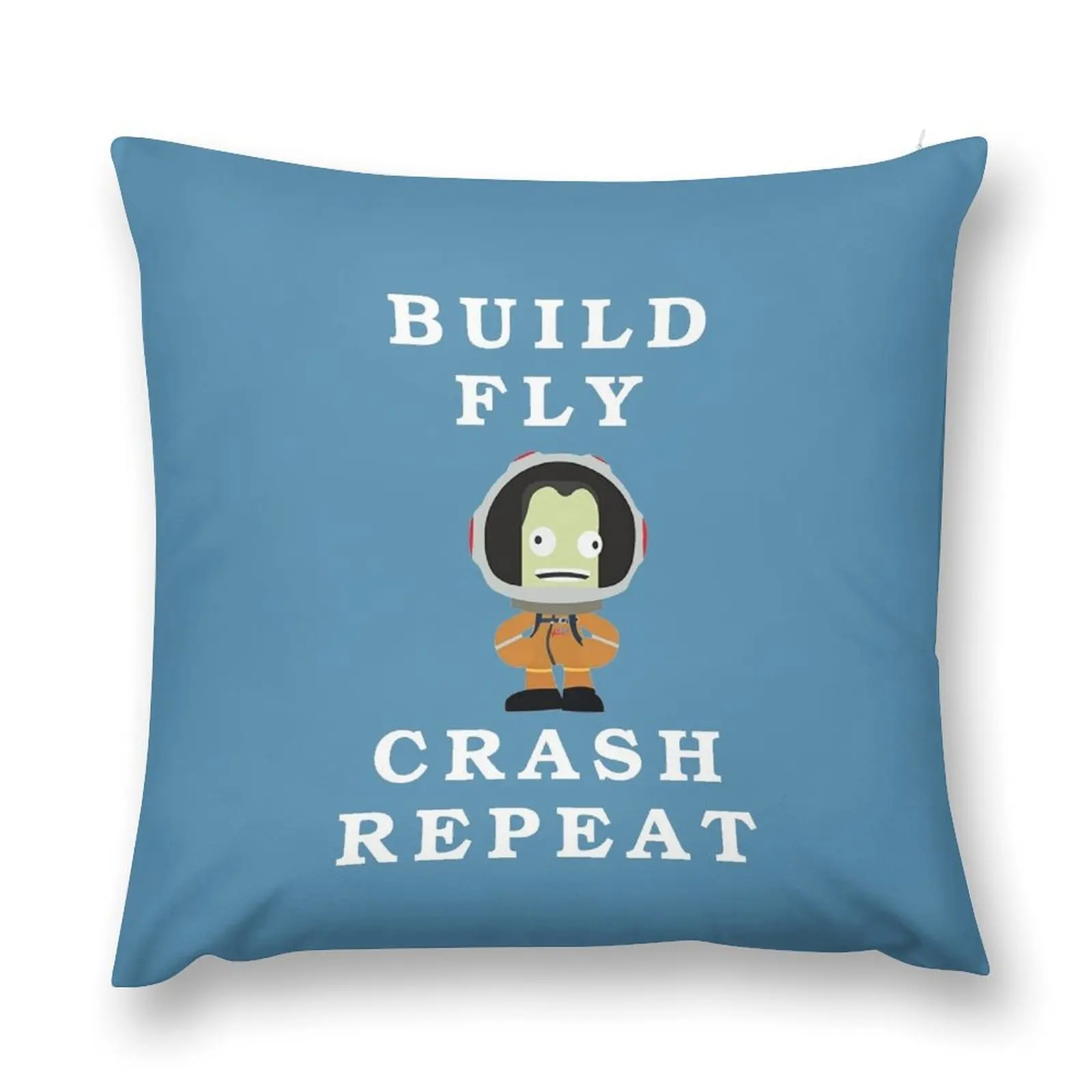 

Build fly crash repeat , Kerbal space program , Kerbals Throw Pillow Decorative Cushion Cover Throw Pillow Covers pillow