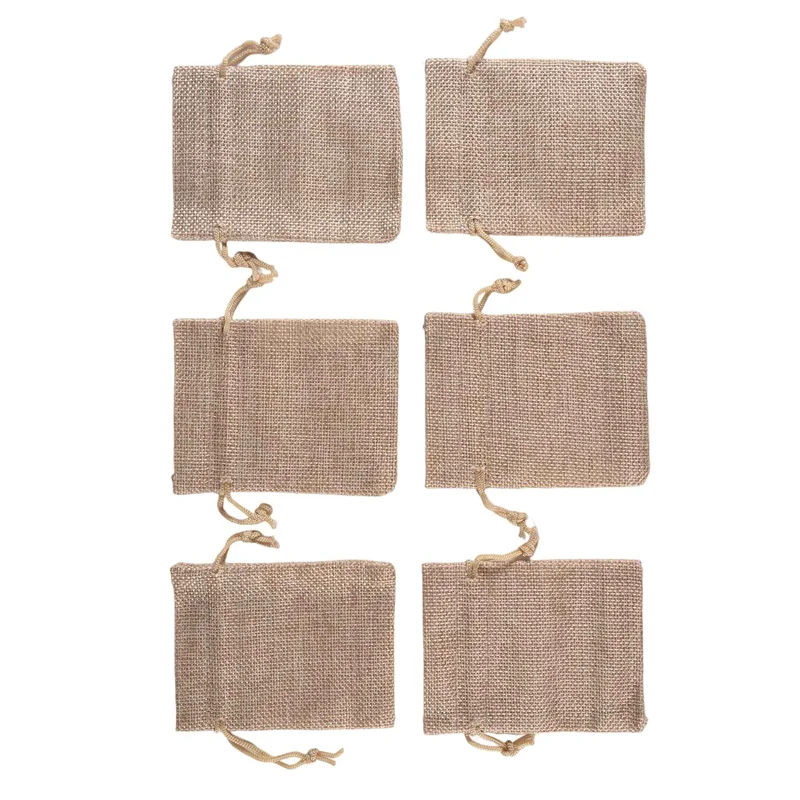 Small Burlap Bags With Drawstring,3X4inch Gift Little Burlap Drawstring Bags,Reusable To Store Tea Sachet Bags-New