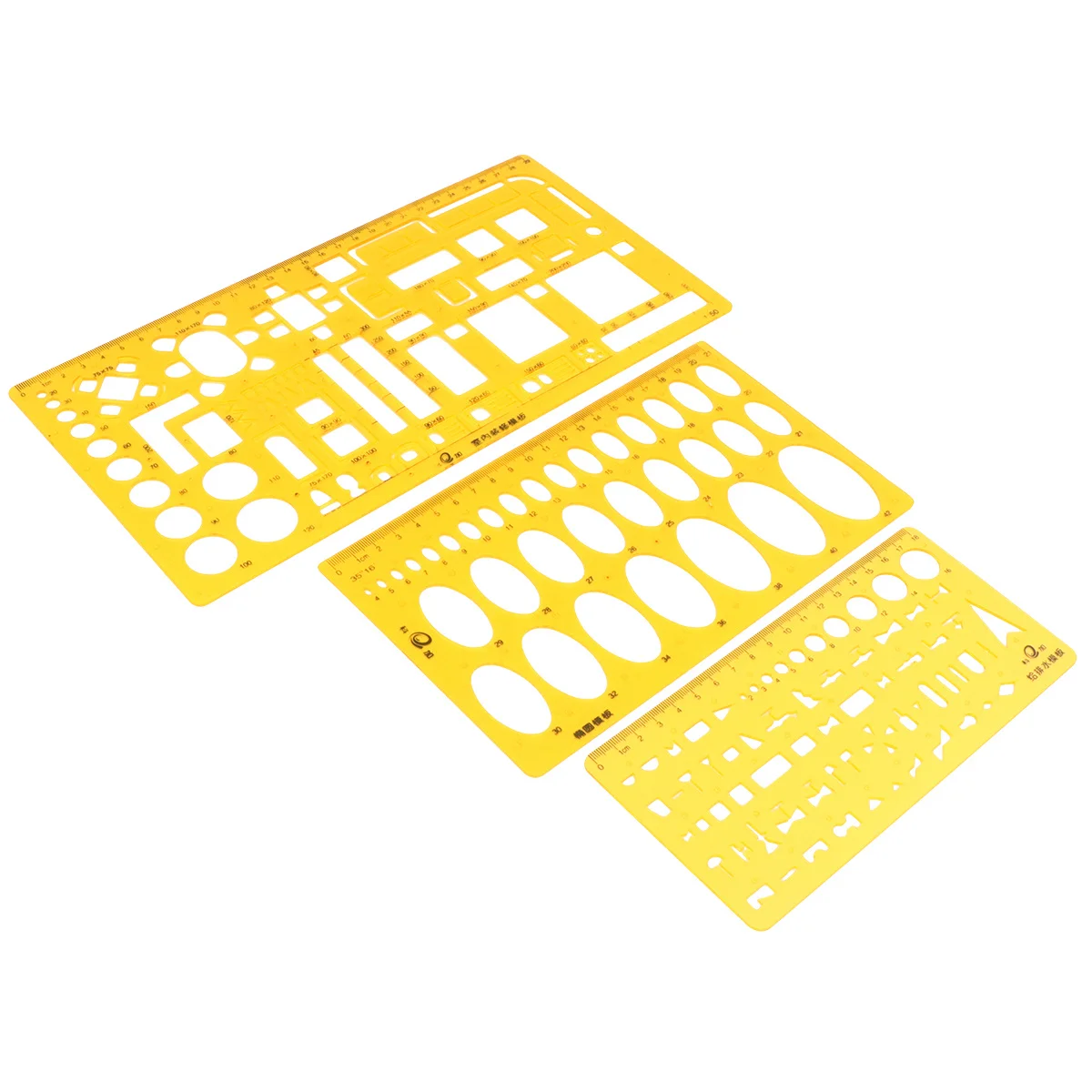 Drawing Template Set High Transparency Geometry Ruler for Engineering Art Craft Projects Professional Design Measuring