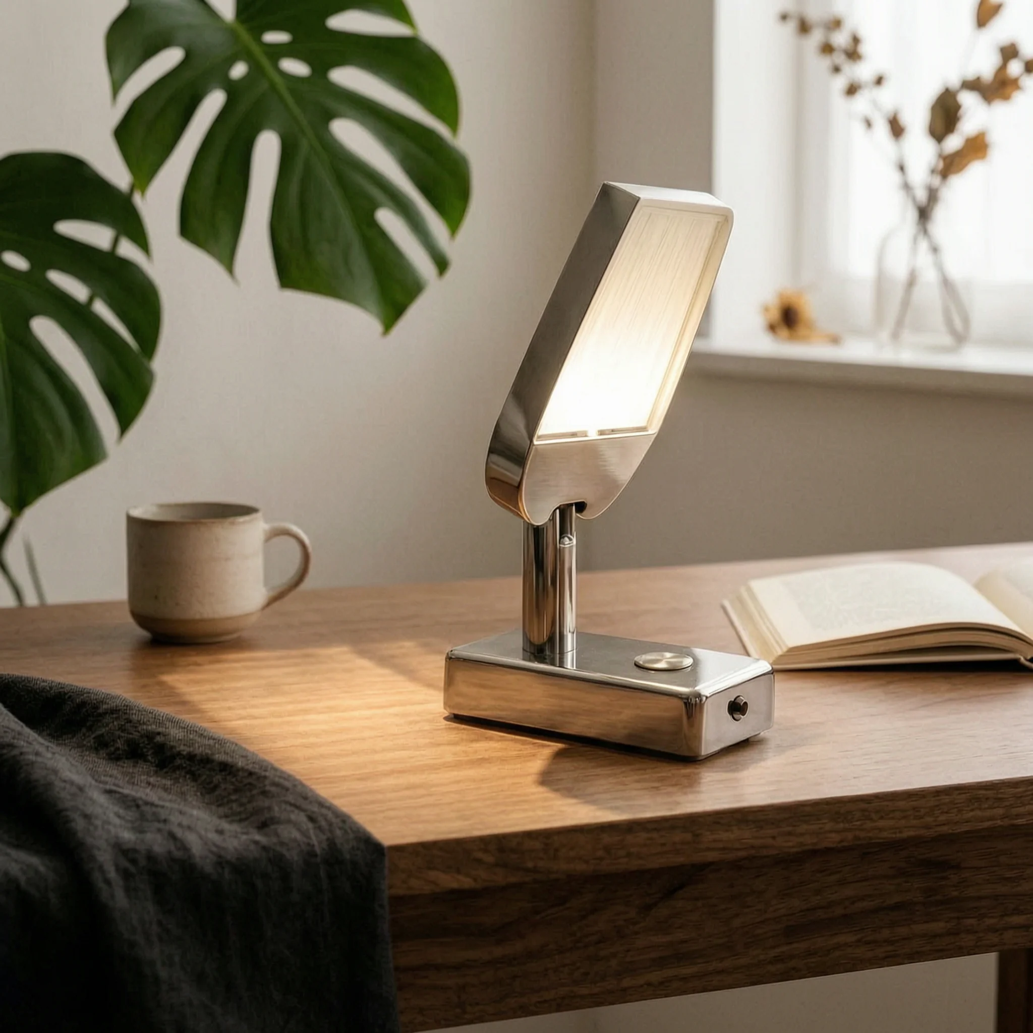 Adjustable LED Reading Lamp Chrome LED Reading Lamp Indoor Lighting High CRI Household Fixture Rotatable Head for RV