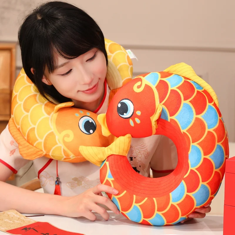 

Adult Children Travel Pillow Soft Short Plush Cartoon U-shaped Pillow Portable Outdoor Nap Flight Neck Pillow Nursing Cushion