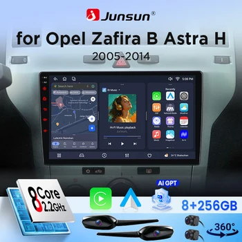 Radio de coche Android Junsun de 9 pulgadas para Opel Zafira B Astra H 2005 2006 - 2014 con Canbus, CarPlay inalámbrico y Android Auto, pantalla táctil IPS HD, GPS, navegación, multimedia, 360 ° Reproductor Multimedia con Cámara Opcional, DSP, RDS, WiFi, Pantalla Dividida, Mirror Link, Bluetooth, Manos Libres 1