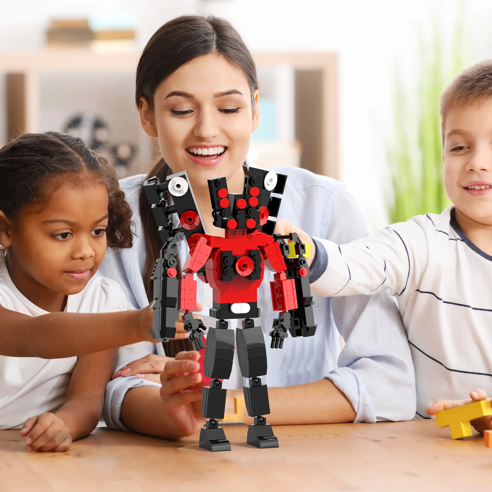 Titan Roboter Architekturbaustein-Set, Spiel Titan Lautsprecher Action, Desktop-Dekorationen, Weihnachts-/Halloween-/Geburtstagsgeschenke