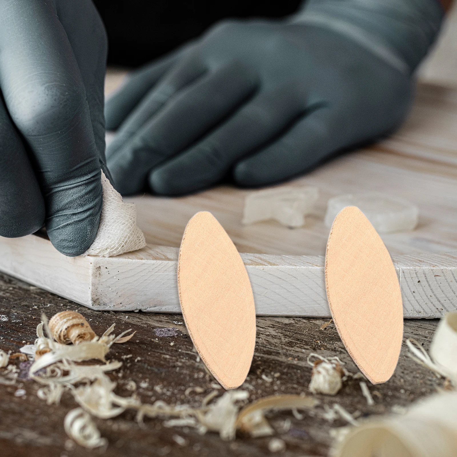 

10pcs Wooden Board Splicing Tenon Biscuits for Woodworking Furniture Slotting Machine Connectors Hardwood Carving