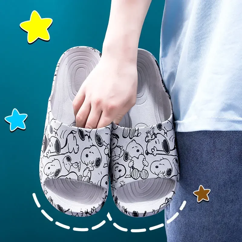 New Snoopy Slippers Kawaii Girls Home Cartoon SandalsStudent Non-Slip Outdoor Slippers Couple Gifts