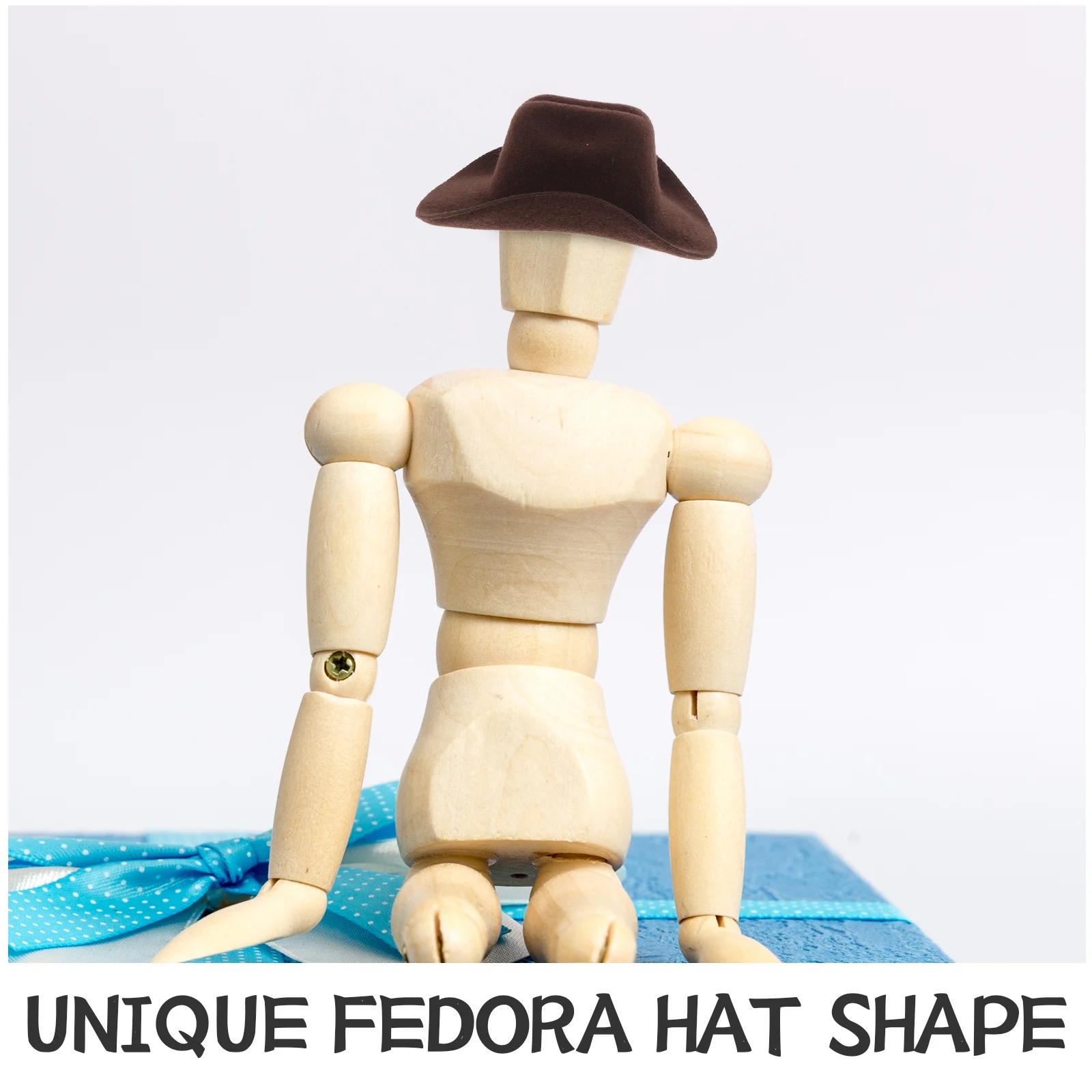 8 pezzi Mini cappello da cowboy Accessori Eva Piccole decorazioni per feste occidentali per toppers cupcake Playhouse Dress Up Cappelli da cowgirl