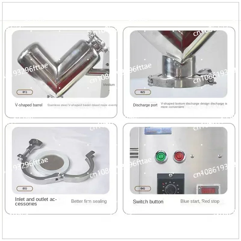 Mixer Material Mixer for Food Processing Raw Material Teaching Laboratory VH-2 Small Mixer V-type Experimental