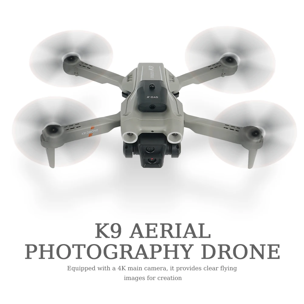 Drone pliable avec résolution 4K, trois batteries, 60 minutes d'autonomie totale, fonction d'évitement d'obstacles et maintien d'altitude, décollage et atterrissage à un bouton – un excellent cadeau photographique pour toute la famille.
