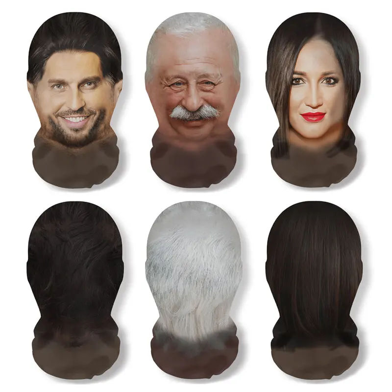 

Маска настоящего человека с 3D принтом, забавные полнолицевые маски на 360 градусов, косплей, интернет-реквизит знаменитостей, эластичная сетка, Балаклава, головные уборы