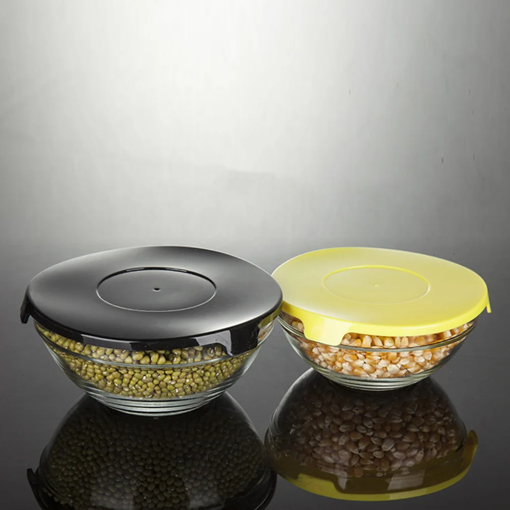 

5 шт., набор стеклянных мисок премиум-класса, безопасные герметичные крышки для микроволновой печи, контейнеры для хранения еды для офиса, школы, тренажерного зала, пикника