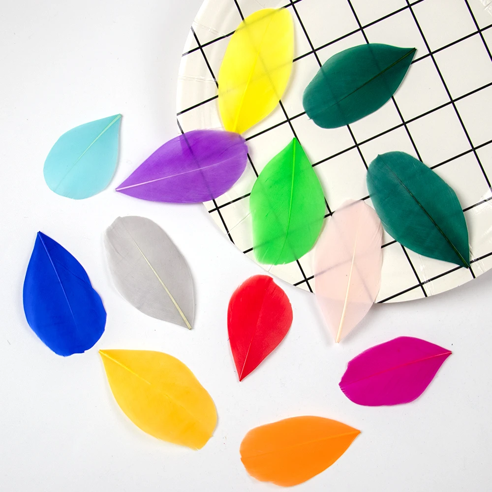 الجملة الملونة أوزة الريش السائبة 5-8 سنتيمتر ريشة صغيرة الطبيعية للحرف اليدوية DIY بها بنفسك صنع المجوهرات حلم الماسك قلادة بلوم ديكور #1