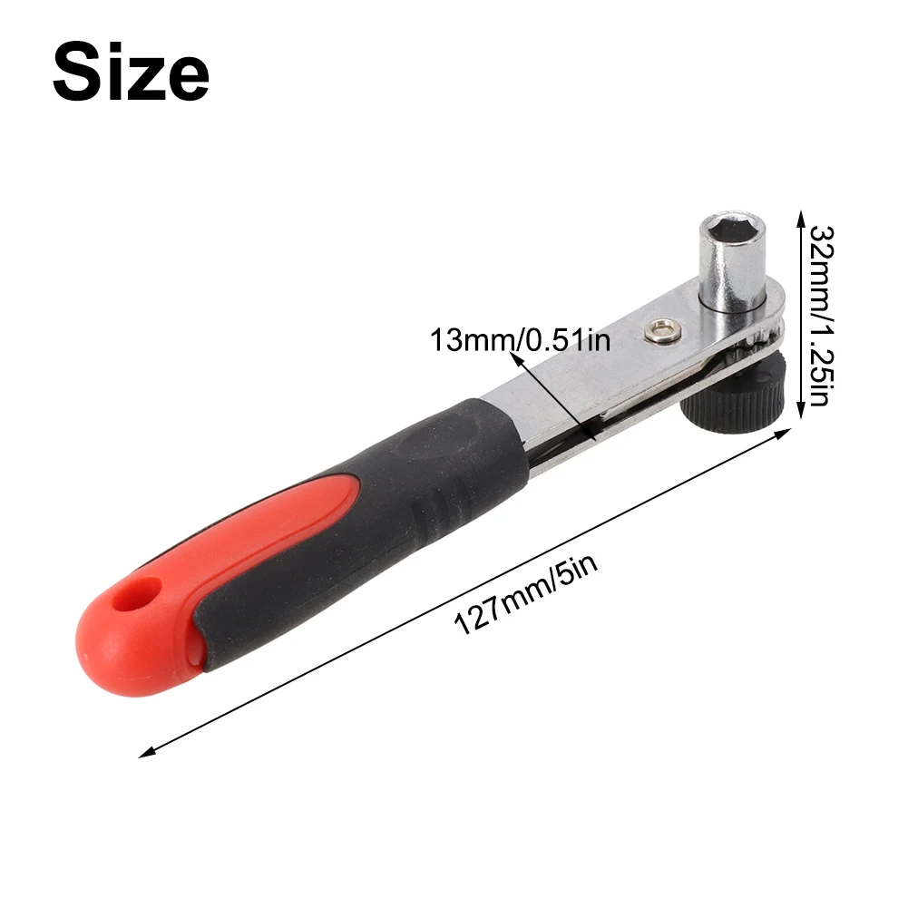 1 Pc Mini Ratelsleutel 1/4 Socket Schroevendraaier Tool Socket Driver Wrench Tool Voor Diy Reparaties Handje