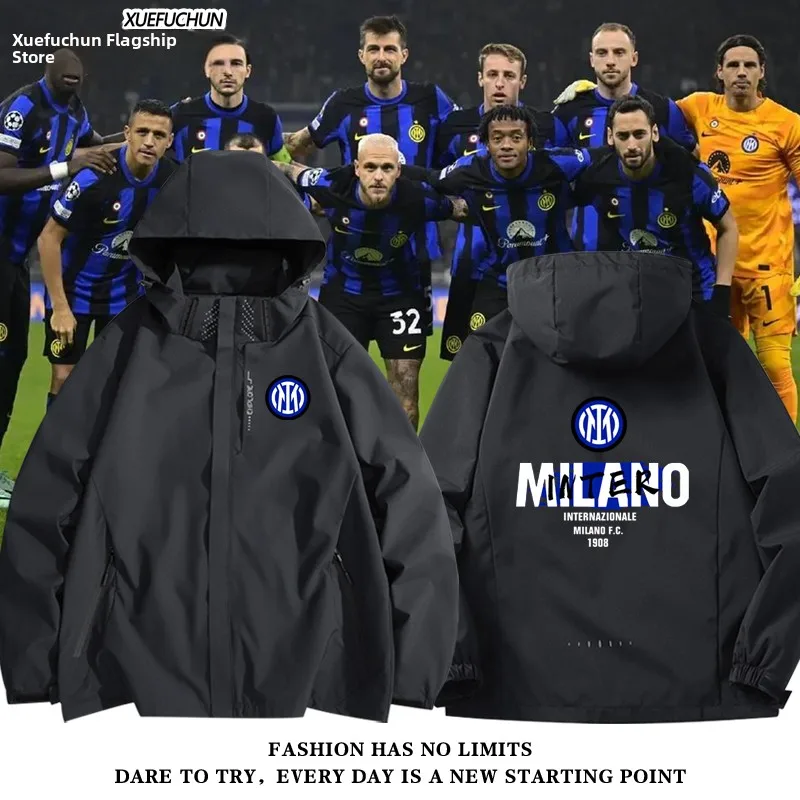 

Milan T Fooall Jaet мужское и женское повседневное ветрозащитное пальто из полиэфирного волокна с капюшоном на молнии европейское