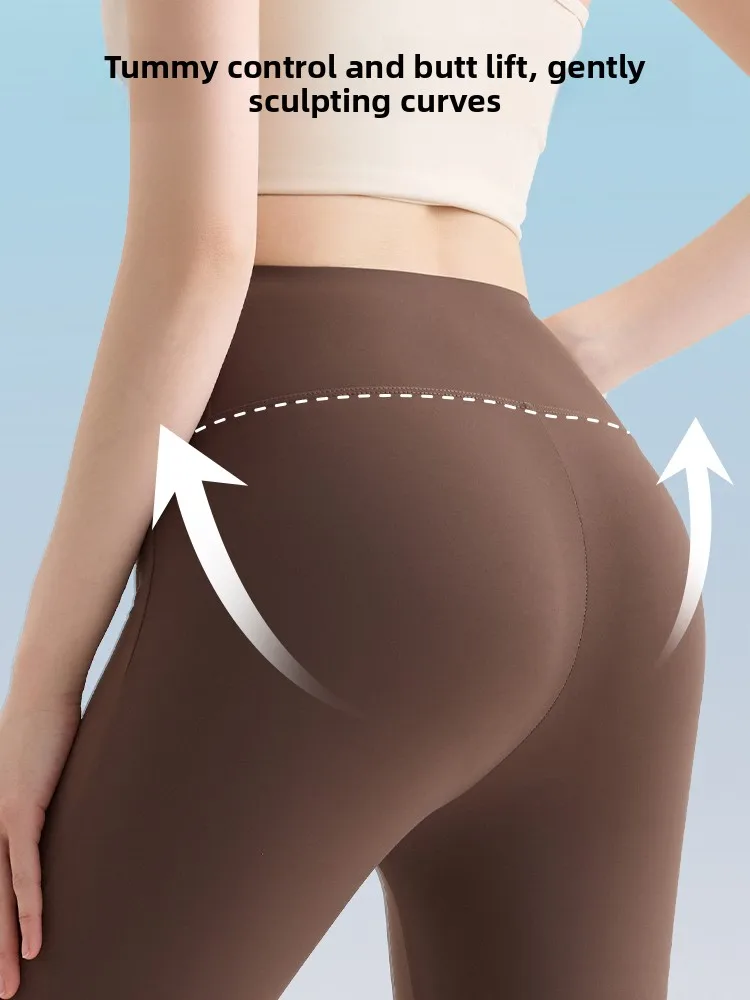 مشروط عالية الخصر جرس بوت اليوغا السراويل النسائية في الهواء الطلق ارتداء Fitn البطن النحت طماق طويلة النايلون دنة