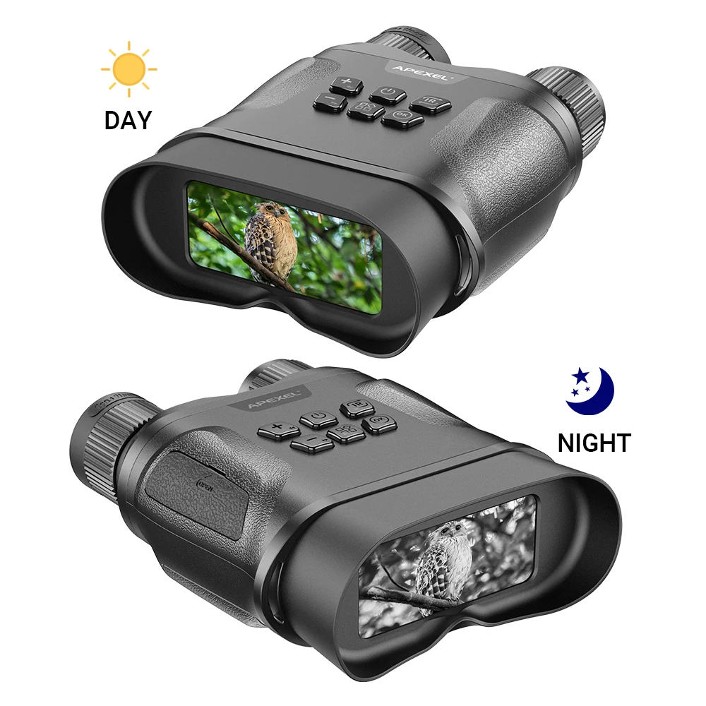 APEXEL Professional Hunting Night Vision 4x Optical Zoom Binoculars Infrared Telescope 2624Ft/800m Day and Night Dual Use