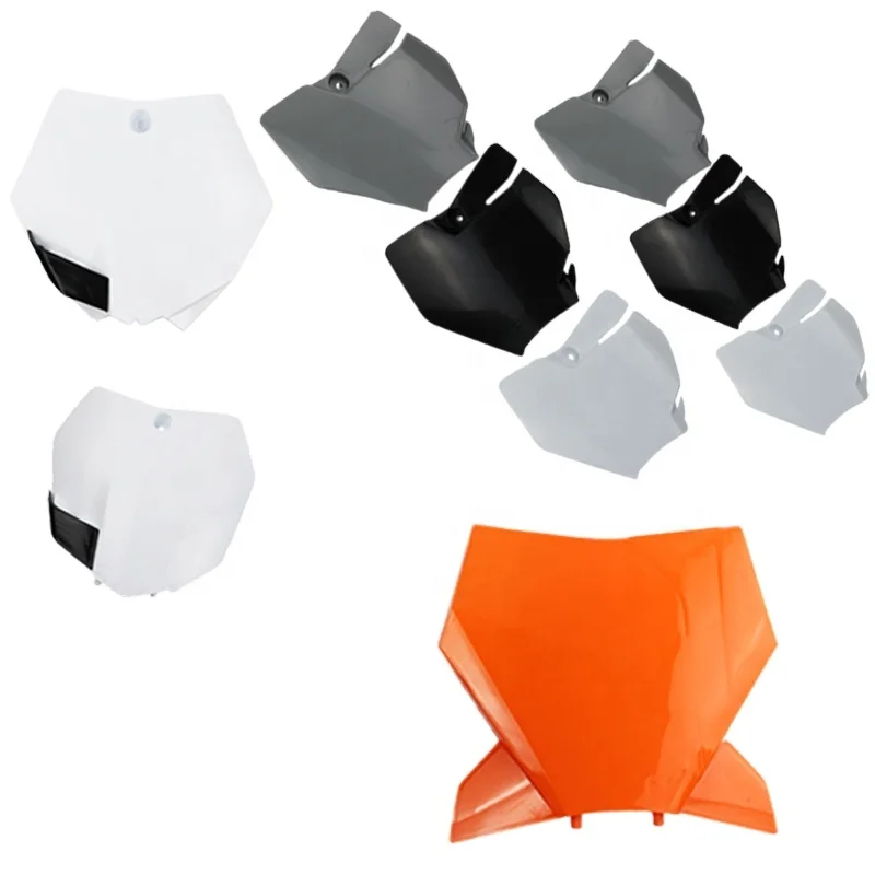 Off Road Dirt Bike Plastic Front Number Plate Fairing Body Panel Fender Fit KT50 KT65 KT85 KT250 SX Motorcycle Spare Parts