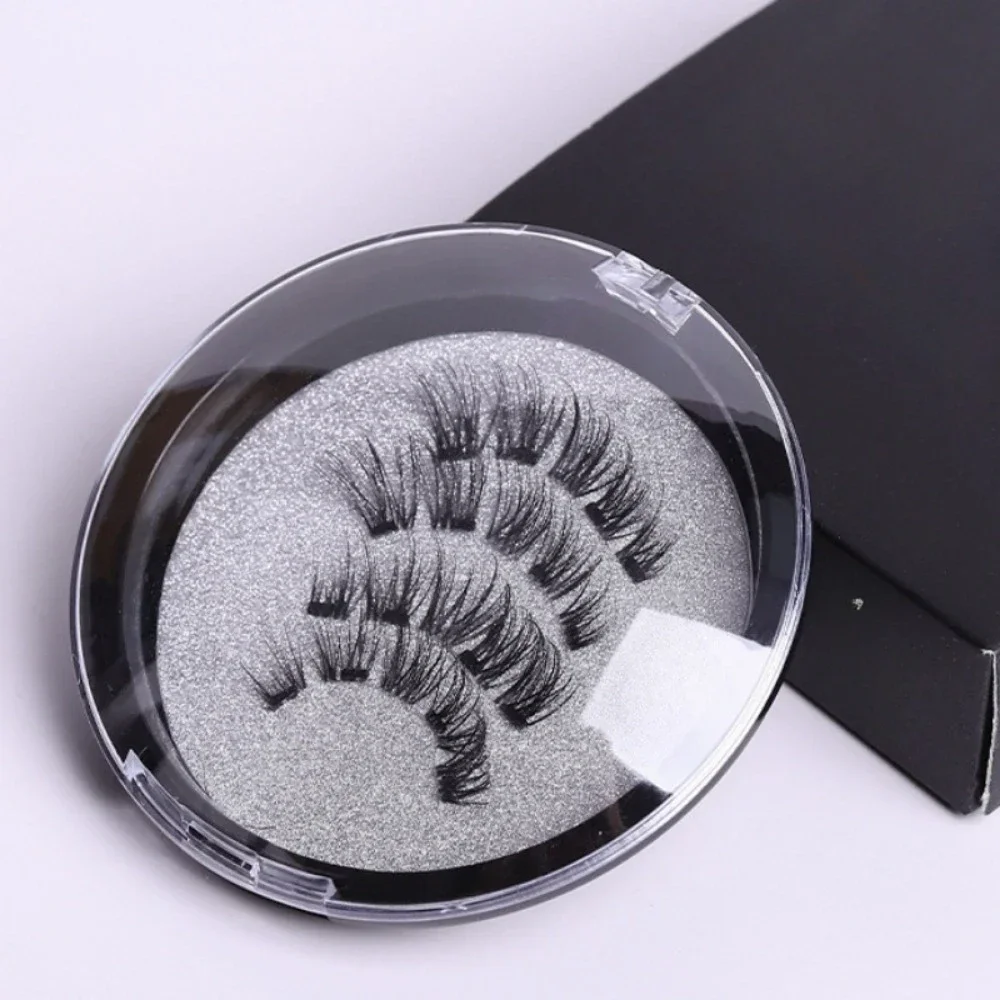 4pcs 4 แม่เหล็กขนตาปลอมผู้หญิง 3D ขนตาปลอมธรรมชาติ Reusable ชุดคลิปแม่เหล็ก Lashes แม่เหล็ก Lash แหนบ