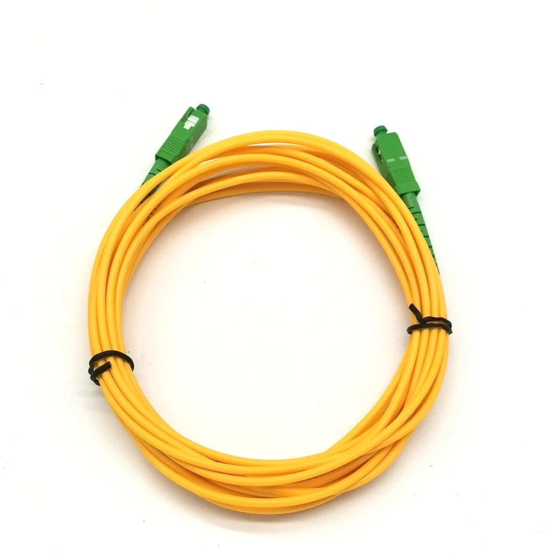 Câble optique de fibre du mode unique 3.0mm FTTH de SC/APC-SC/APC d'rette de patch de fibre pour la fibre optique du câble 2M 3M 5M 15M de cavalier d'Internet