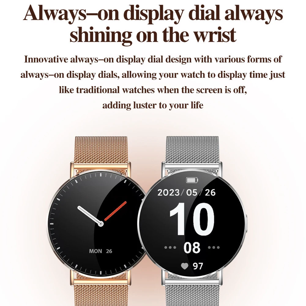 

Smart Watch AMOLED Screen All Metal Body Women Blue Tooth Call 3D Dynamic Dial BT Call Smartwatch Heartrate Information Reminder