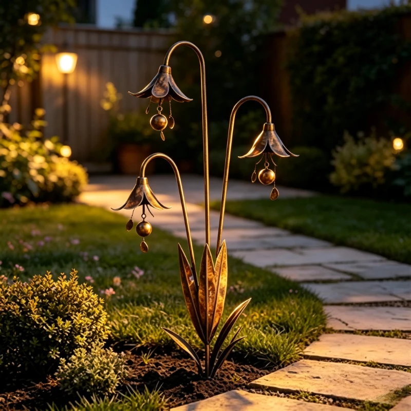 Outdoor Metal Courtyard Decor Planter Garden Ornaments Yard Landscape Decoration Accessories for Backyard Lawn