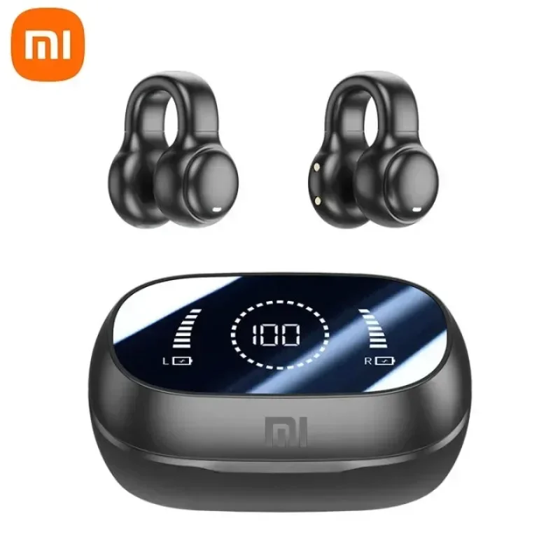 Toocki M47 Earclip Wireless Earphone Bluetooth5.3 LED Display Noise Cancelling Mini Earbuds Waterproof Sports Headset HiFi Sound