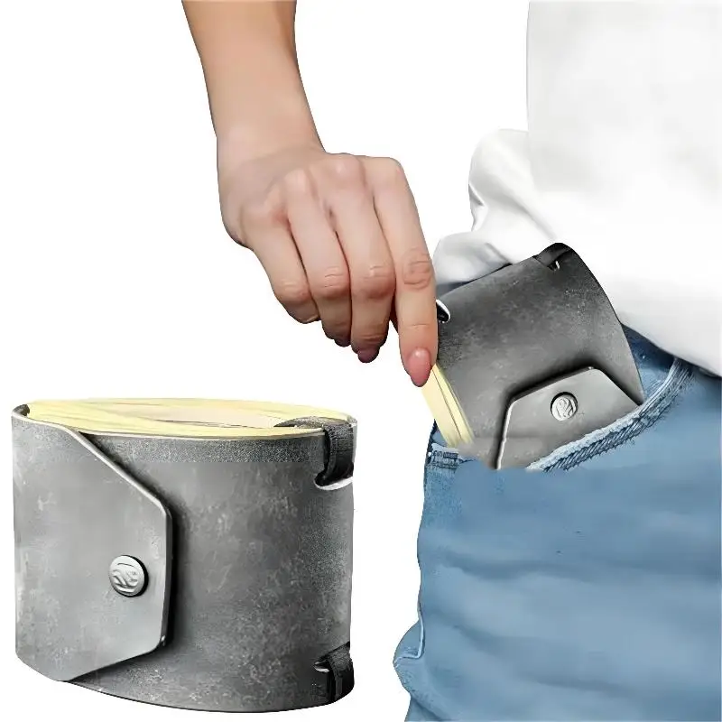 Leder-Geldbörse Organizer, Die Cash-Wrap-Geldbörse, Praktischer Schnellzugriff-Geldhalter, Kleine Kompakte Luxus-Taschengeldbörse – Detail 3