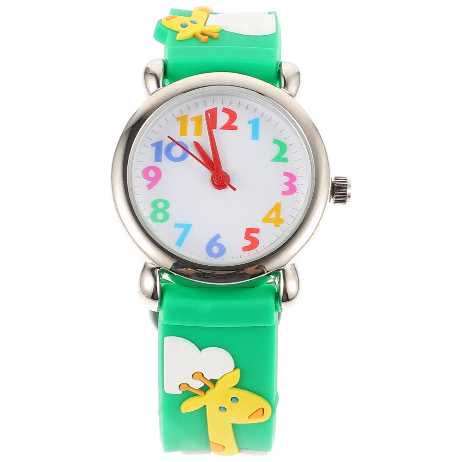 1pc 3D Cartoon Watch Cute Wristwatch Fashion Student Gift Colorful Waterproof Design Easy Clean Durable Wear