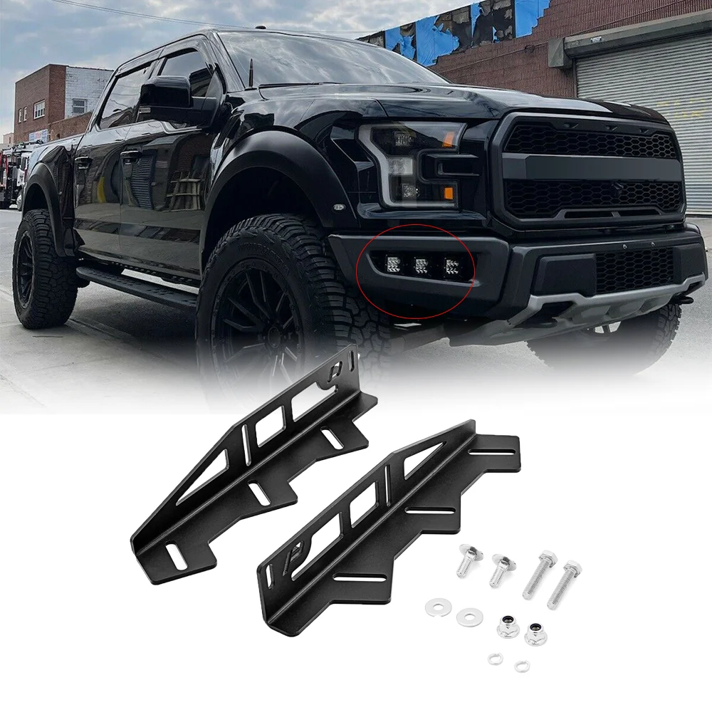 

For Ford Raptor 2017-2022 2nd Generation SVT Raptor Front Hidden LED Fog Light Mounting Brackets Car Accessories Heavy-dutySteel