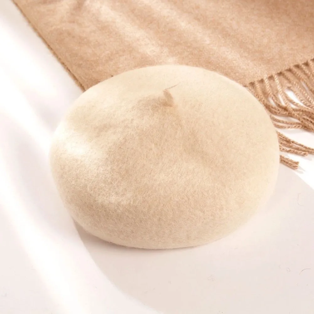 

Модные женские шерстяные береты Fashion Cloud: теплые эластичные кепки художника, однотонные шапки для девочек