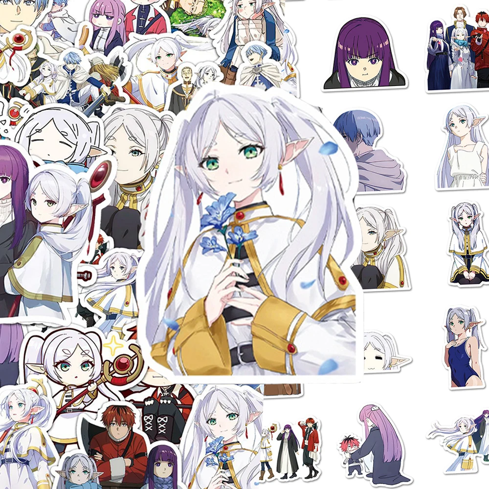 10/30/50pcs Cool Anime Frieren: Beyond Journeys End Stickers Cartoon Decal Toy DIY Luggage Phone Stationery Himmel Fern Sticker