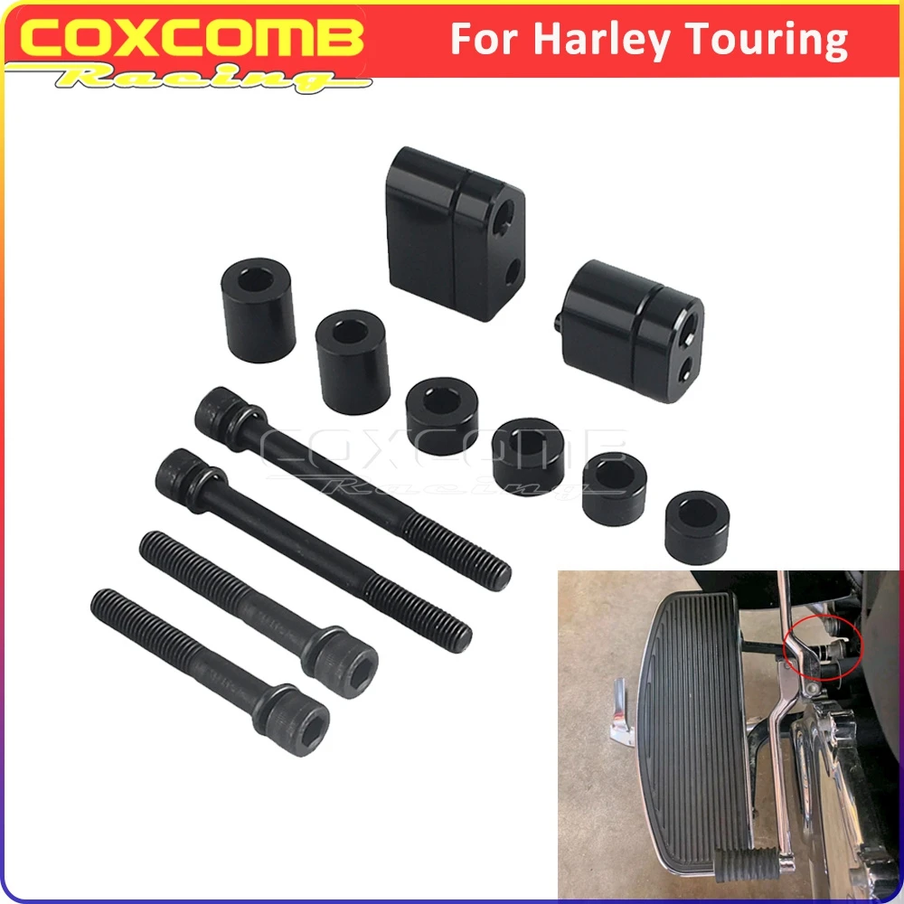 

For Harley Touring FLHT FLHR FLHX FLTRX FLTRK FLTRU FLHTK FLTRXSTSE Motorcycle Driver Floorboard Extension Footpegs Spacer Kit