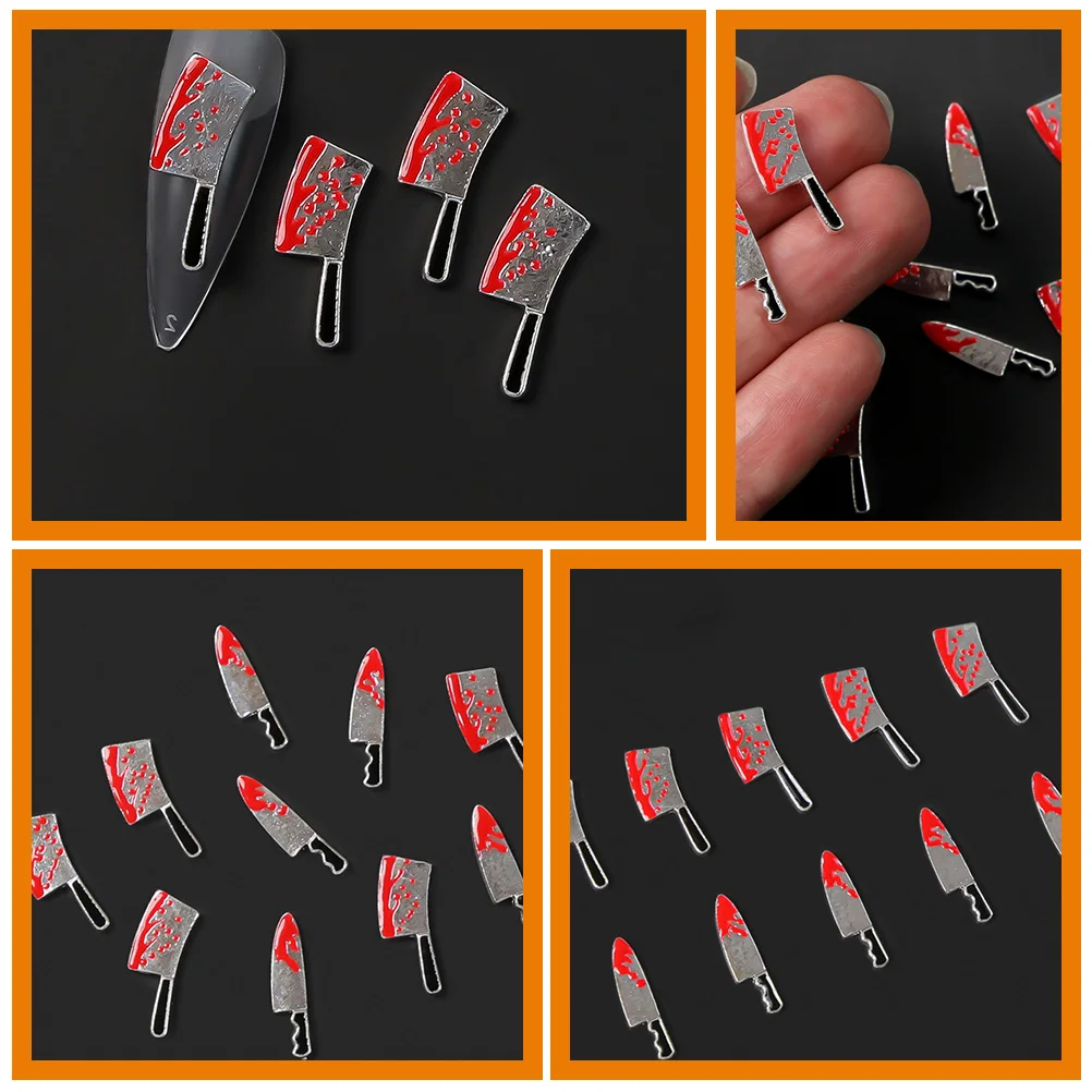 

10Pcs Nail Decorations Metal Charms for Women Nails Studs X 286 X 287 Halloween Party Wedding Prom Birthday