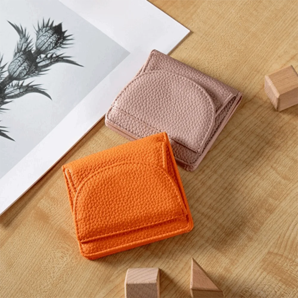 محفظة جلدية بتصميم نحيف على الموضة، حامل بطاقات عمل متعدد البطاقات، حجم صغير، حقيبة يد فاخرة للأعمال #5