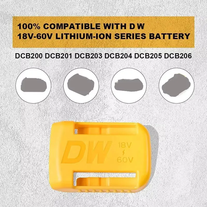 1/2/3pcs for Dewalt 18V 20V 60V Battery Holder Wall Storage Mounts Stander Mount Display Hanger Dock Battery Belt Buckle Yellow