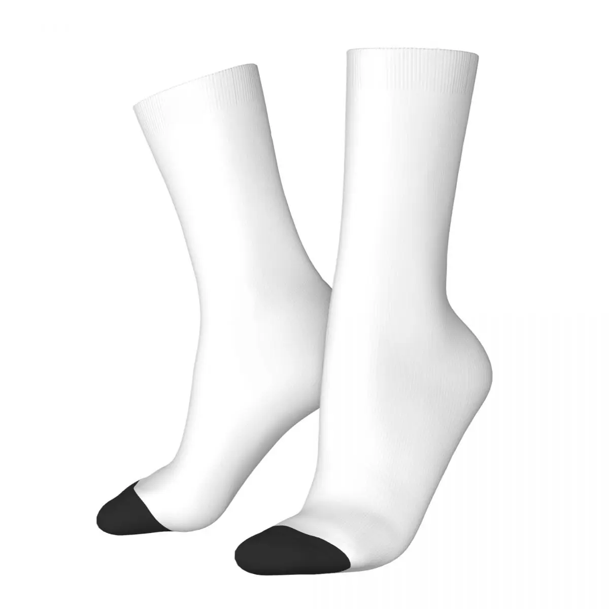 

Happy Funny Men's Socks Harajuku Pure White Sock Polyester Graphic Women Socks Spring Summer Autumn Winter