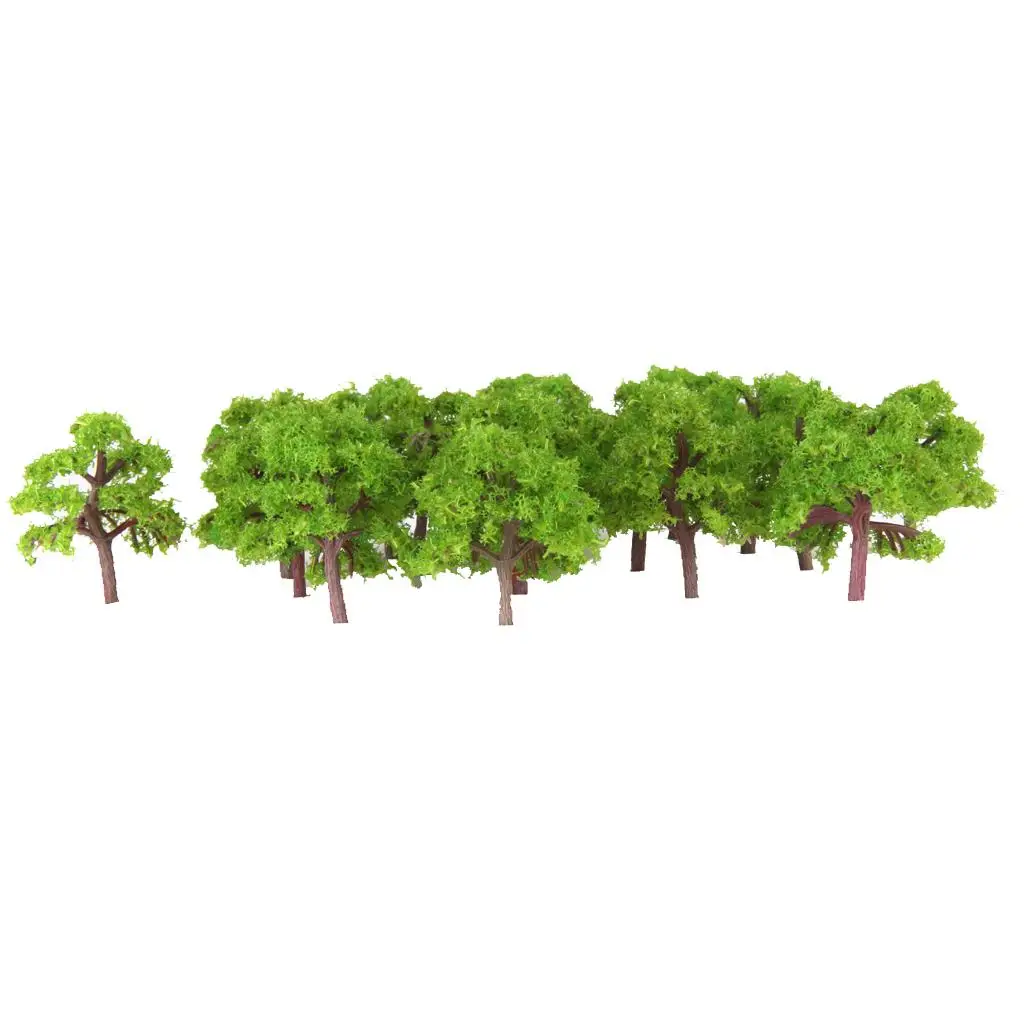 25x Z SCALE Model Railway Trees Street Plan Garden Landscape Wargame Diorama