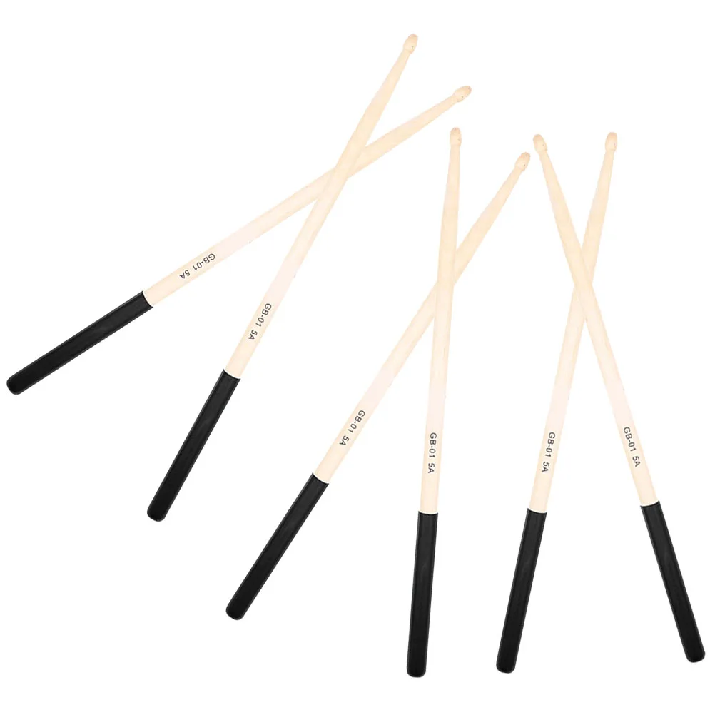 

3 Pairs Drumstick Anti-slip Accessories Non-slip Practice Sticks for Adults Child