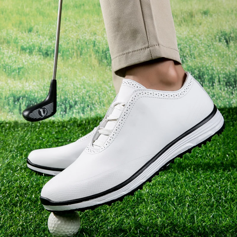 Men's Professional Golf Shoes Outdoor Comfort Fitness Golf Sports Shoes Men's Golf Training Shoes Men's Large Golf Shoes