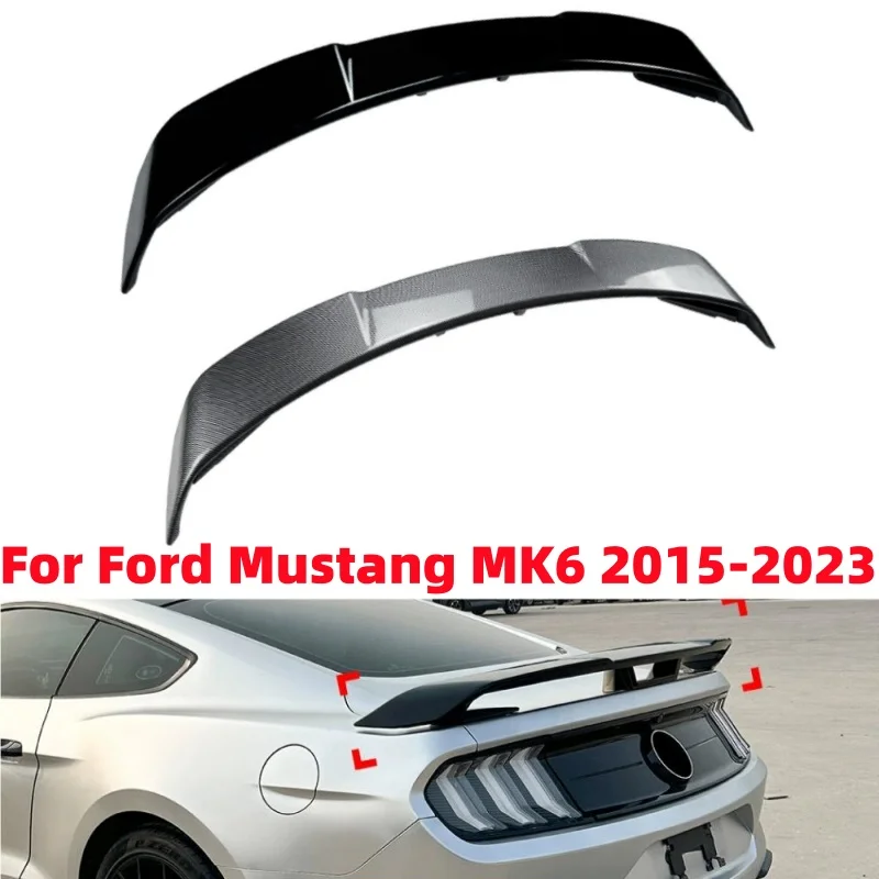 

Car Rear Roof Spoiler Tail Wings Carbon Fiber/Glossy Black for Ford Mustang MK6 2015-2023