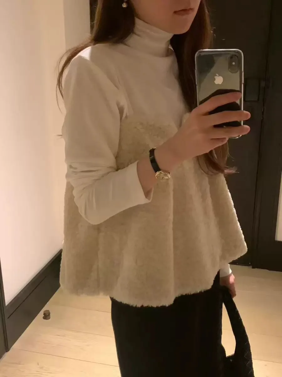 

Soft Fene High Ne Brued Base irt Women's Slim Fit Versatile Gentle Inner Wear Top Dongda Gate Sle Long Sve T-S...