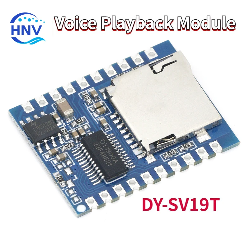 DY-SV19T Voice Playback Module One-To-One Trigger Serial Port Control Segment Trigger MP3 Voice Module Support TF Card