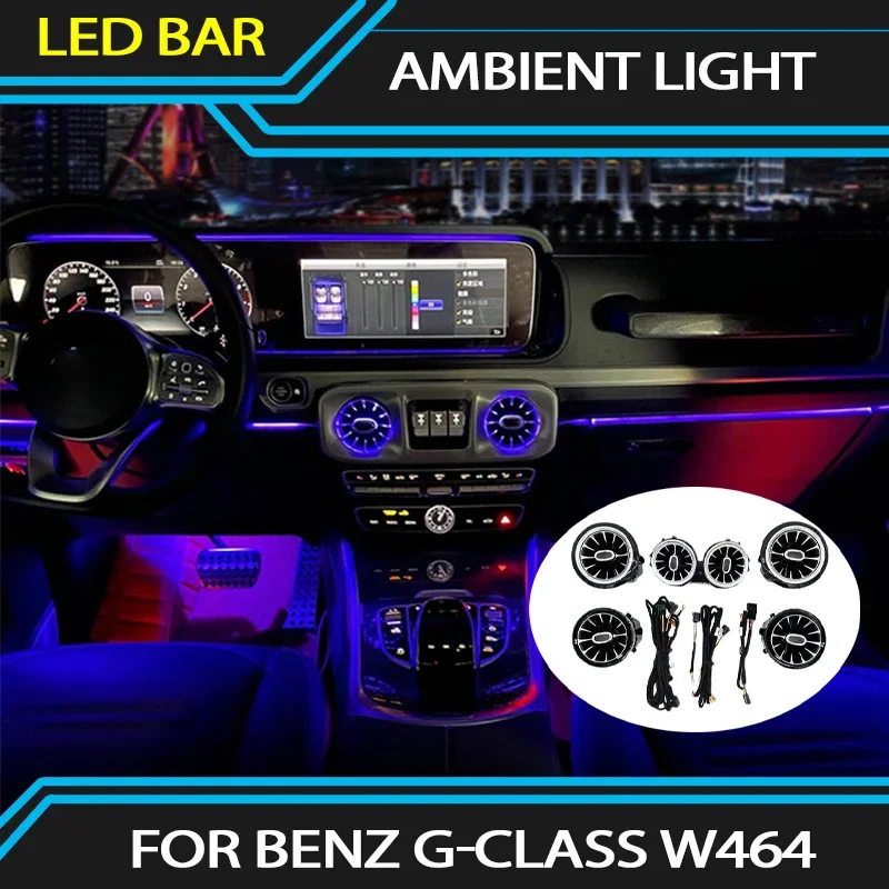 

64 Colors LED Ambient Light For Mercedes-Benz G-class W464 Car Front And Rear Air Conditioning Turbo Vent Outlet