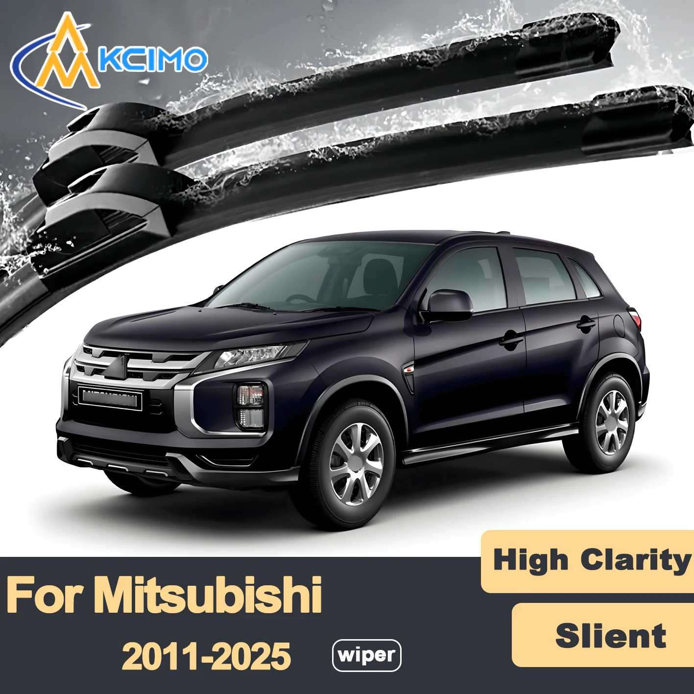 

Premium Rubber Durable Silent Windshield Wiper Blades 2pcs for Mitsubishi ASX GA XA XB XC XD 2011-2025 RVR Outlander Sport