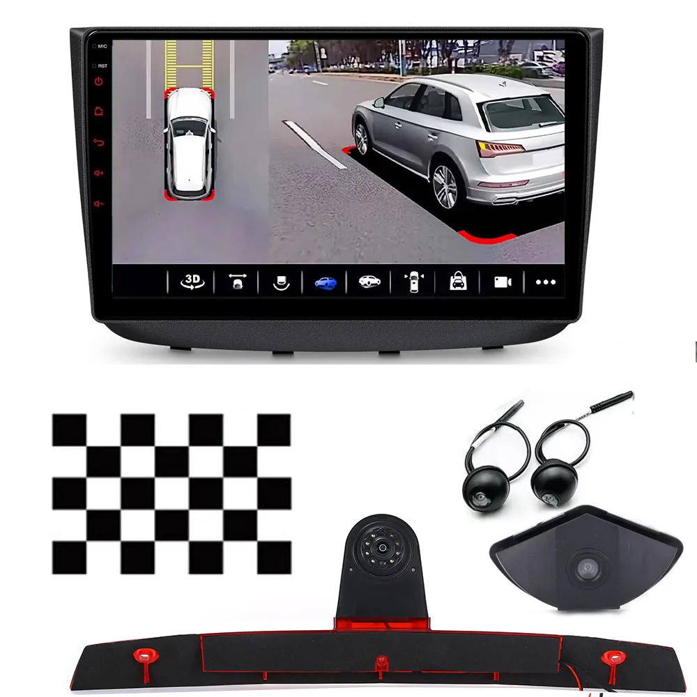 Android Car radio Carpaly GPS Navigation 360° Panorama camera For Mercedes-Benz Viano Vito Bus W639 109 110 111 112 113 116 119
